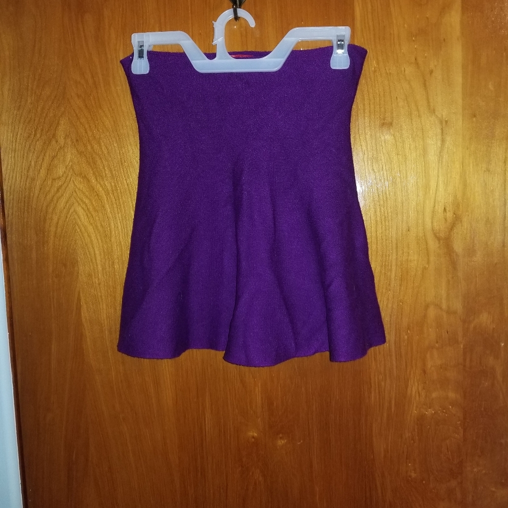 Soft Pleated Purple Mini Skirt